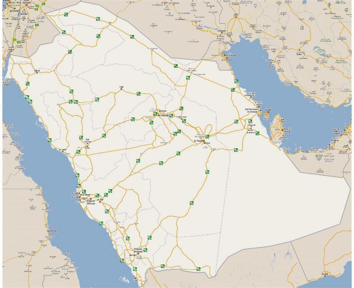 Karta över detaljerade Saudiarabien