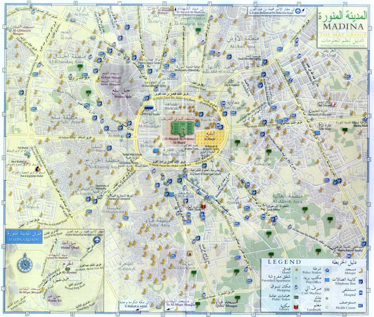 karta över madina munawara Saudiarabien