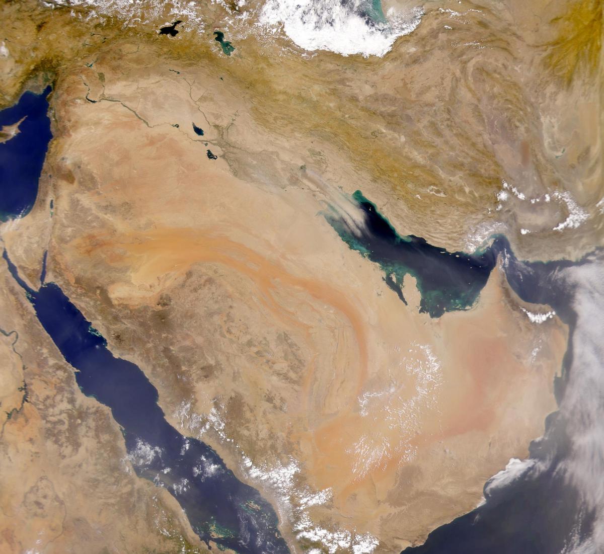 Karta över Saudi Arabien, satellit -