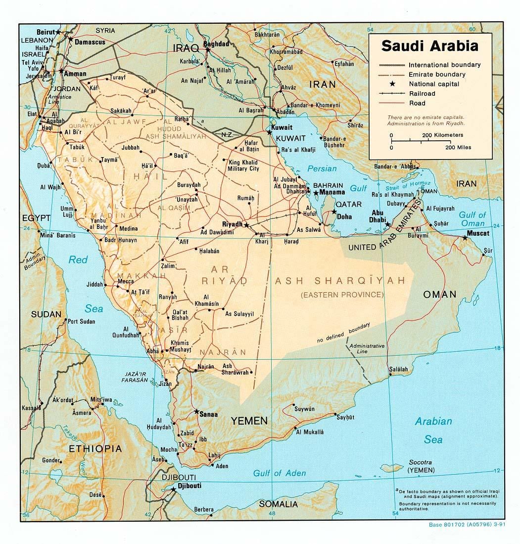 Saudiarabien karta hd