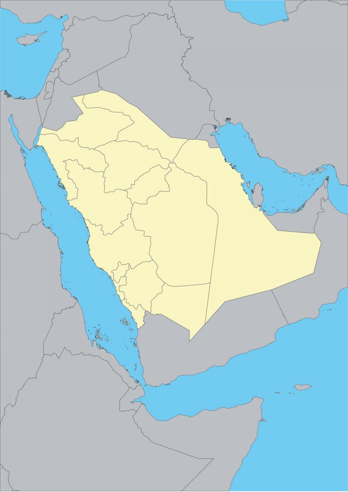 Karta över Saudiarabien översikt