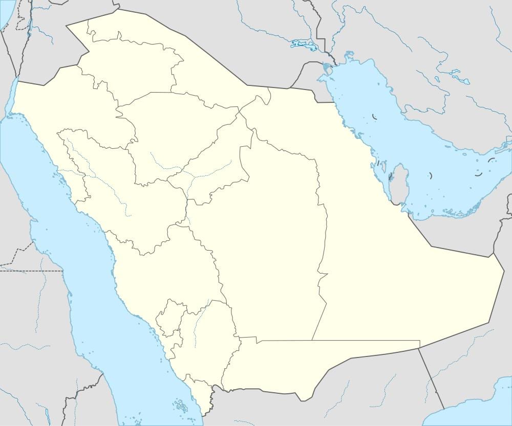 Karta över Saudiarabien