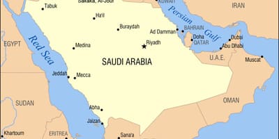 Al jouf karta i Saudiarabien