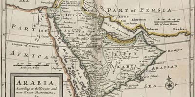Karta över gamla Saudiarabien