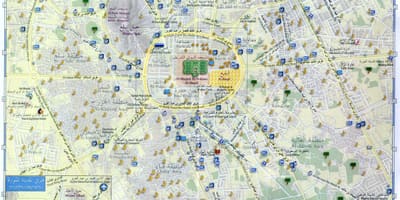 Karta över madina munawara Saudiarabien