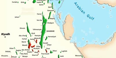 Karta över manifa Saudiarabien