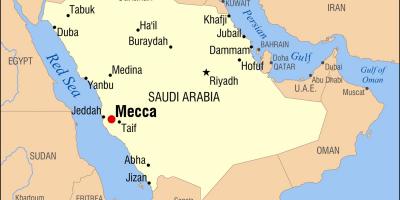 Karta över mecka i Saudiarabien