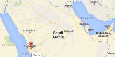 Karta över mekka i Saudiarabien