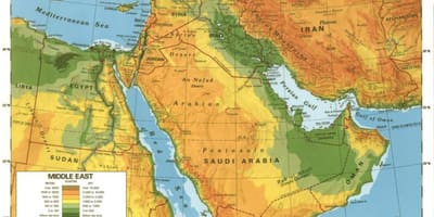 Karta över Saudiarabiens öken