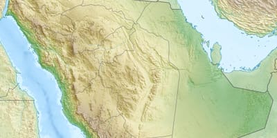 Karta över Saudiarabien berg
