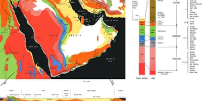 Geologisk karta över Saudiarabien