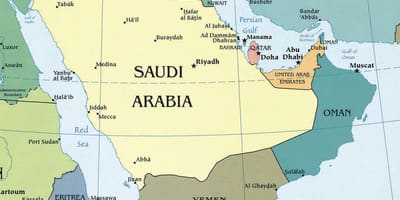 Karta över Saudiarabien 