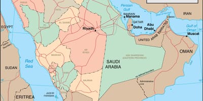 Karta över Saudiarabien provinser