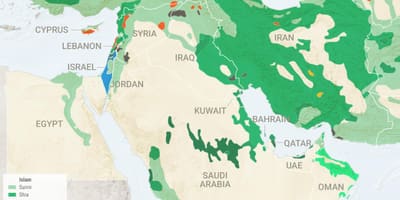 Karta över Saudiarabien religion