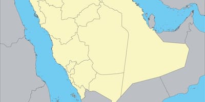 Tom karta av Saudiarabien