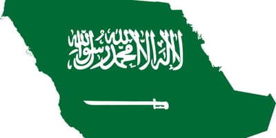 Saudiarabien karta flagga