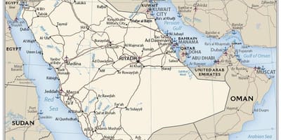 Karta över shoaiba Saudiarabien
